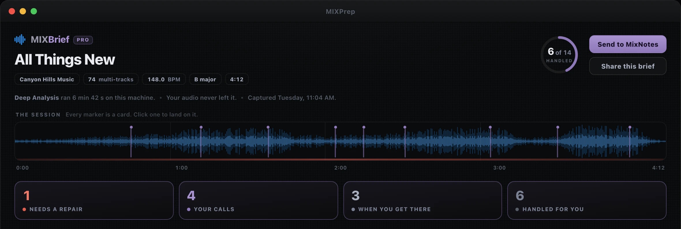 MIXBrief Pro: the command center on All Things New
